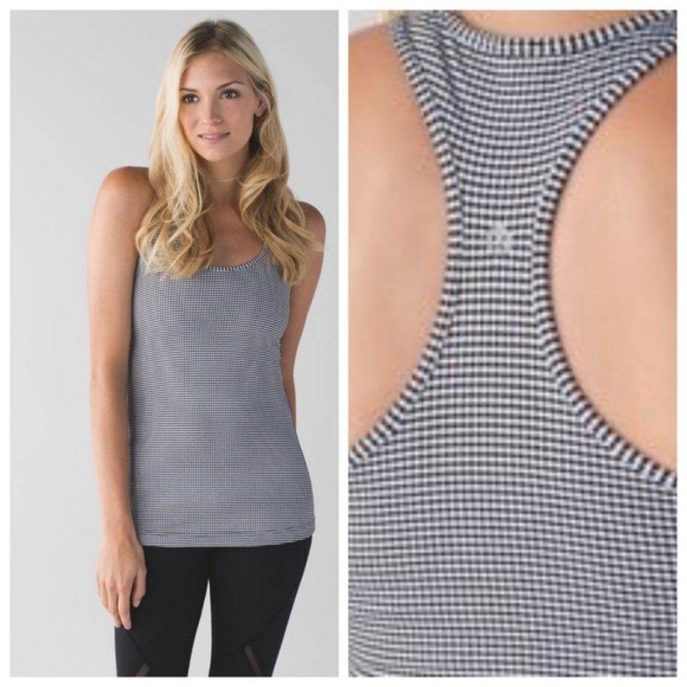 COPY - LULULEMON Checkered Racerback Workout Tank 8